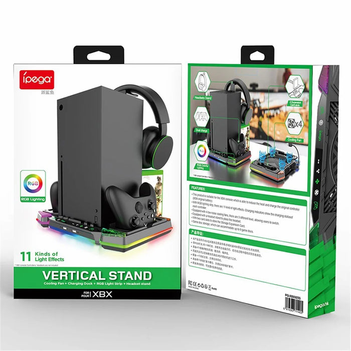 IPEGA PG-XBX025S For Xbox Series X Charging Dock RGB Light Cooling Stand Headset Hanger - 5