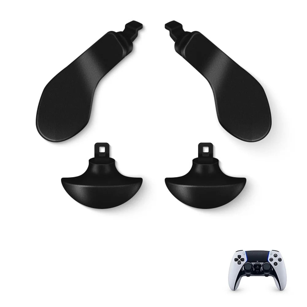 DATA FROG For Sony PlayStation 5 Dualsense Edge Game Controller Stainless Steel Replacement Paddles - Black - 1