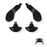 DATA FROG For Sony PlayStation 5 Dualsense Edge Game Controller Stainless Steel Replacement Paddles - Black - 1