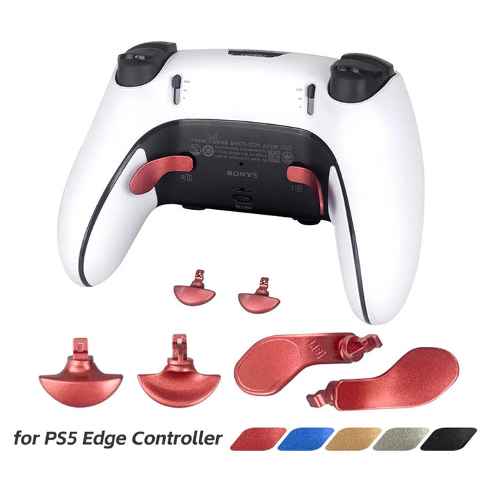 DATA FROG For Sony PlayStation 5 Dualsense Edge Game Controller Stainless Steel Replacement Paddles - Black - 2