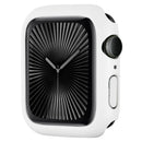 For Apple Watch Series 11 / 10 46mm Case Rubberized Hard PC Half Cover Watch Frame - White - 1