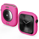 For Apple Watch Series 11 / 10 42mm Case Half Wrapped Soft TPU Protective Watch Cover - Hot Pink - 1