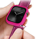 For Apple Watch Series 11 / 10 42mm Case Half Wrapped Soft TPU Protective Watch Cover - Hot Pink - 5