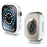 For Apple Watch Series 11 / 10 42mm Case Hard PC Watch Cover with Tempered Glass Screen Protector - White - 3