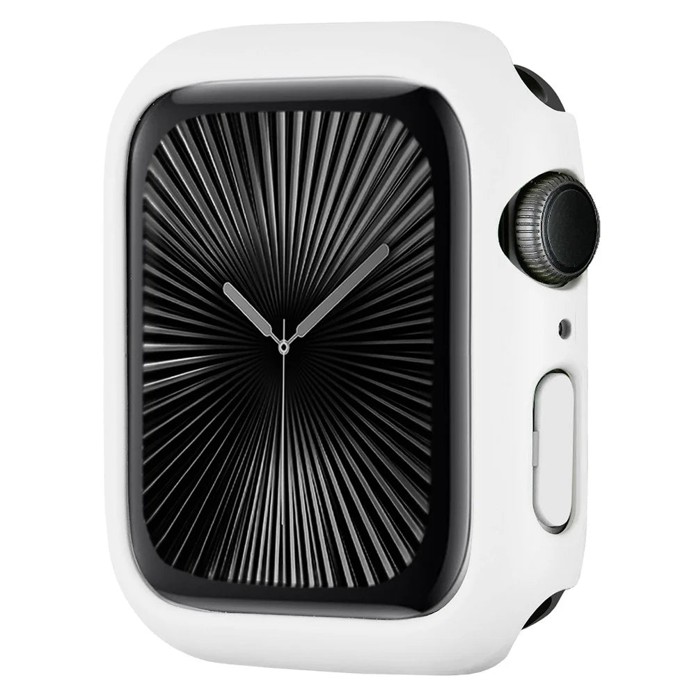 For Apple Watch Series 11 / 10 42mm Case Rubberized Hard PC Half Cover Watch Frame - White - 1