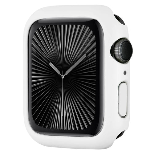 For Apple Watch Series 11 / 10 42mm Case Rubberized Hard PC Half Cover Watch Frame - White - 1
