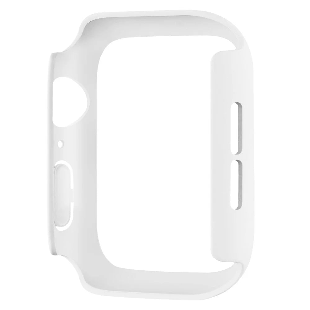 For Apple Watch Series 11 / 10 42mm Case Rubberized Hard PC Half Cover Watch Frame - White - 3
