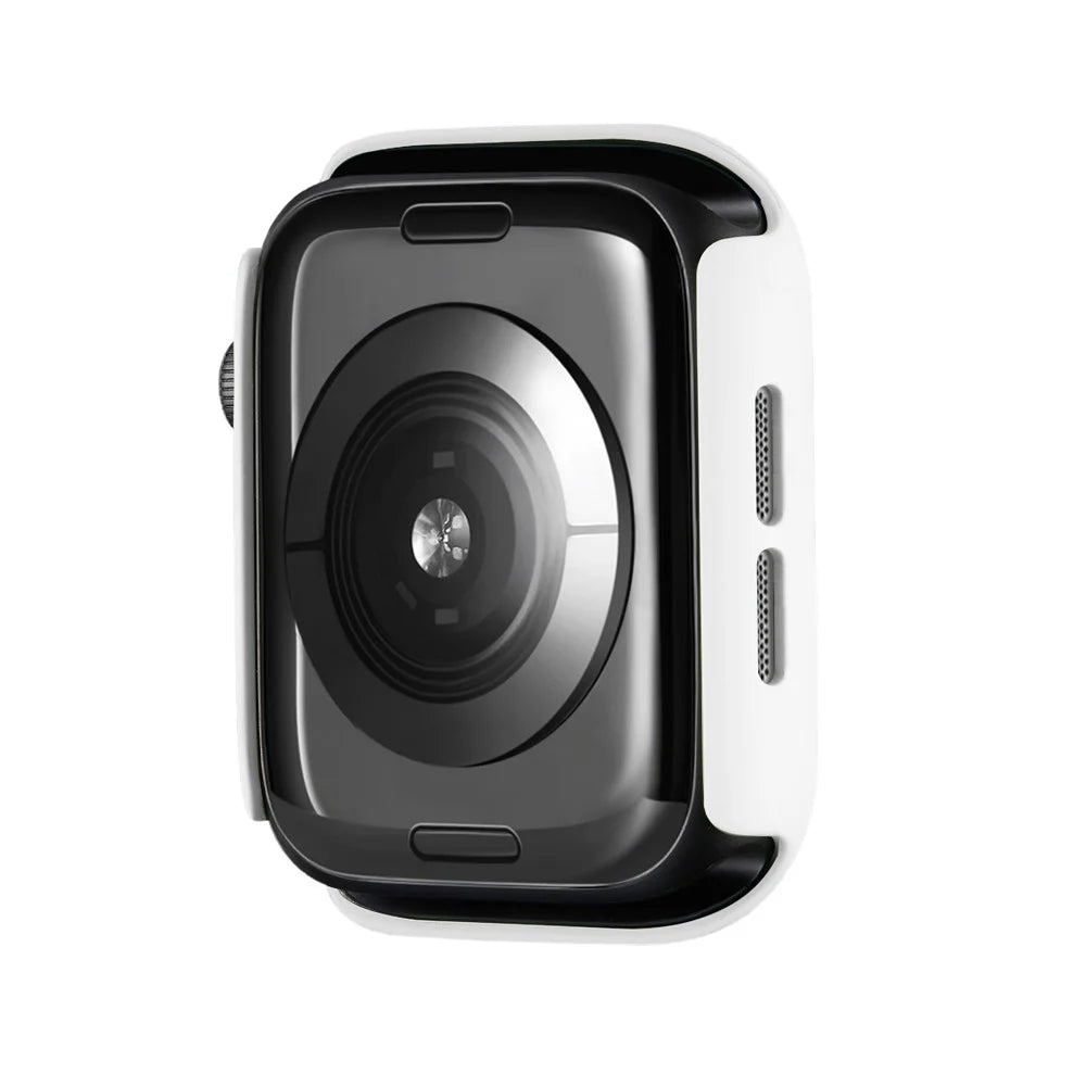 For Apple Watch Series 11 / 10 42mm Case Rubberized Hard PC Half Cover Watch Frame - White - 4