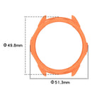 For Garmin Fenix E 47mm TPU Watch Case Anti-Scratch Hollow Watch Frame Cover - Orange - 5
