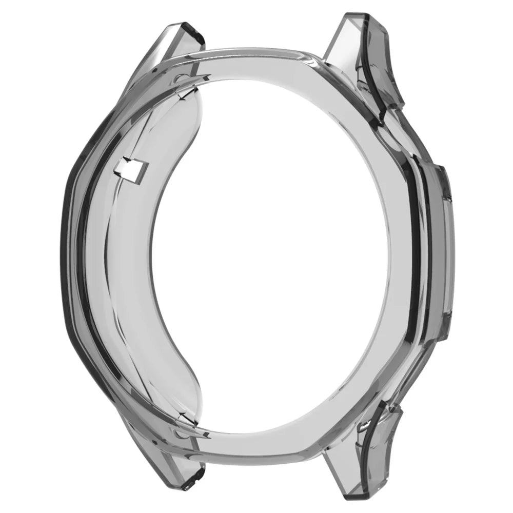 For Huawei Watch GT 5 46mm Watch Case Half Guard TPU Protective Watch Case Cover - Transparent Black - 1