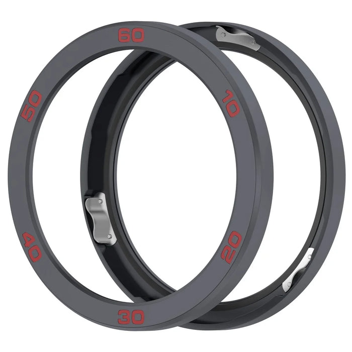 For Nothing CMF Watch Pro 2 Watch Bezel with Screen Film Watch Frame Metal Ring Cover - Grey / Red - 3