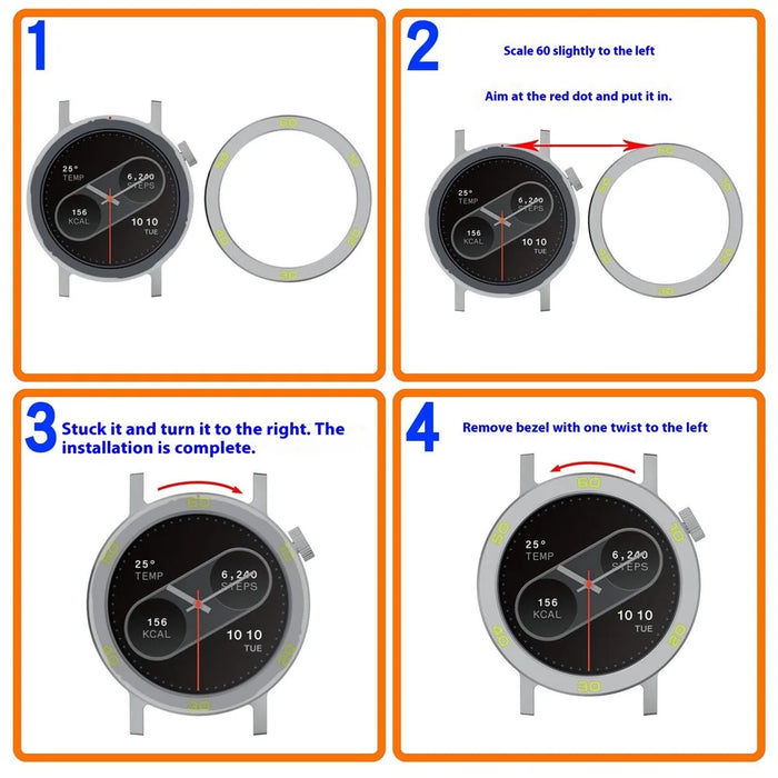 For Nothing CMF Watch Pro 2 Watch Bezel with Screen Film Watch Frame Metal Ring Cover - Grey / Red - 5