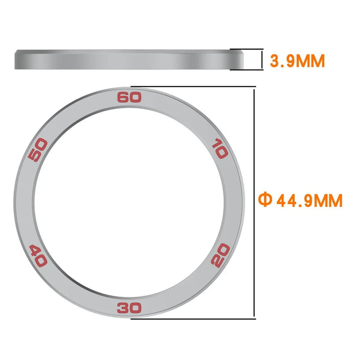 For Nothing CMF Watch Pro 2 Watch Bezel with Screen Film Watch Frame Metal Ring Cover - Grey / Red - 6
