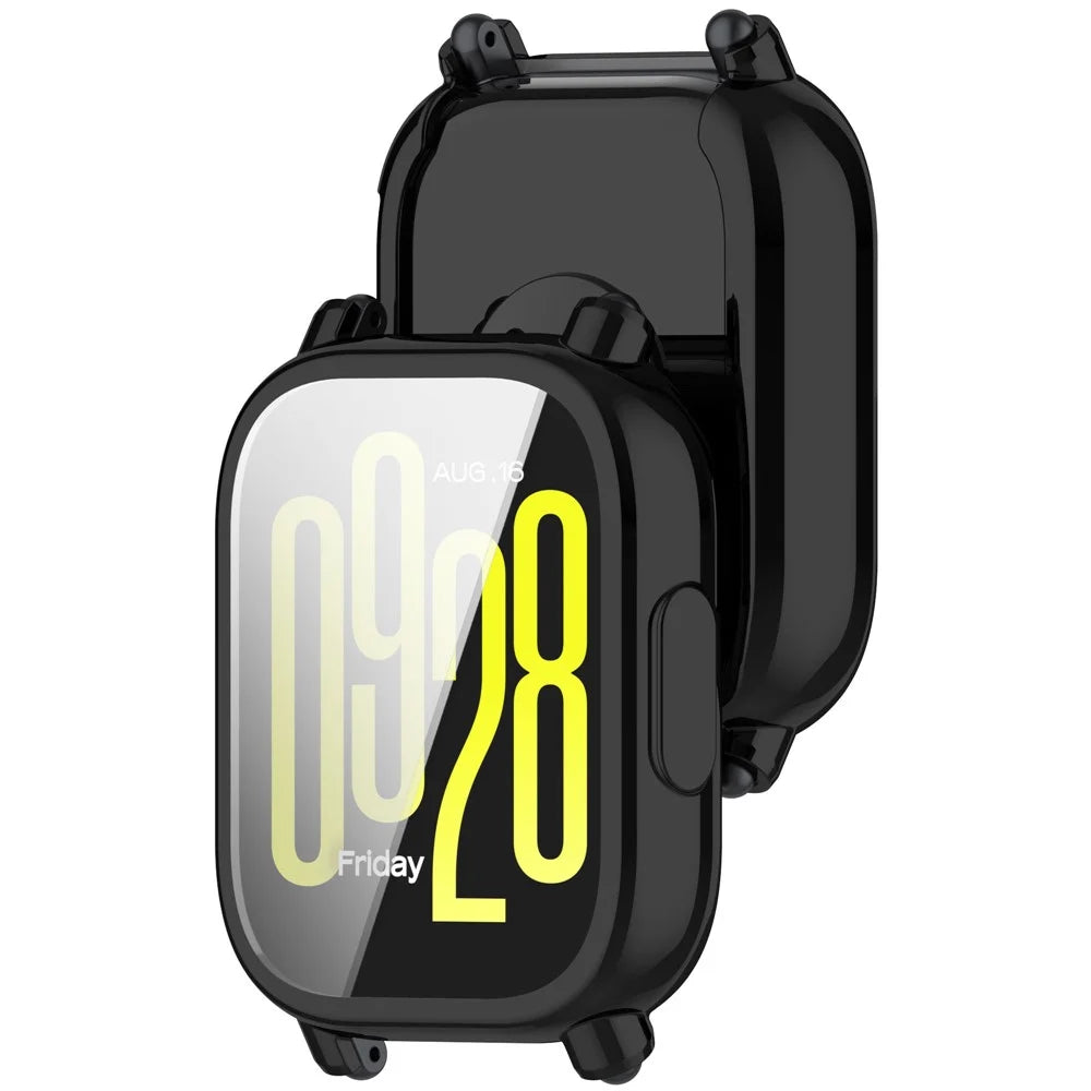 For Xiaomi Redmi Watch 5 Active Case Electroplating Soft TPU Protective Watch Frame Cover - Black - 6