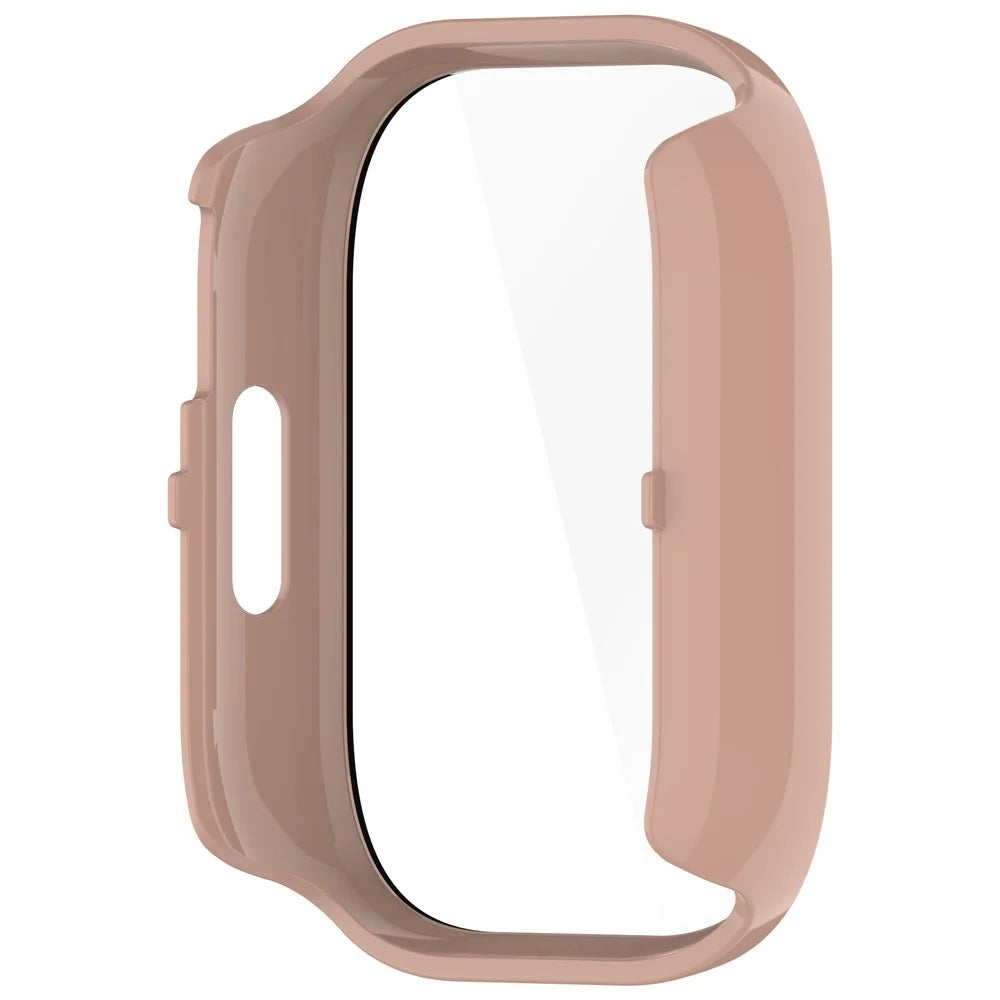 For Xiaomi Redmi Watch 5 Active Case Protective Hard PC Watch Cover with Tempered Glass Film - Pink - 4