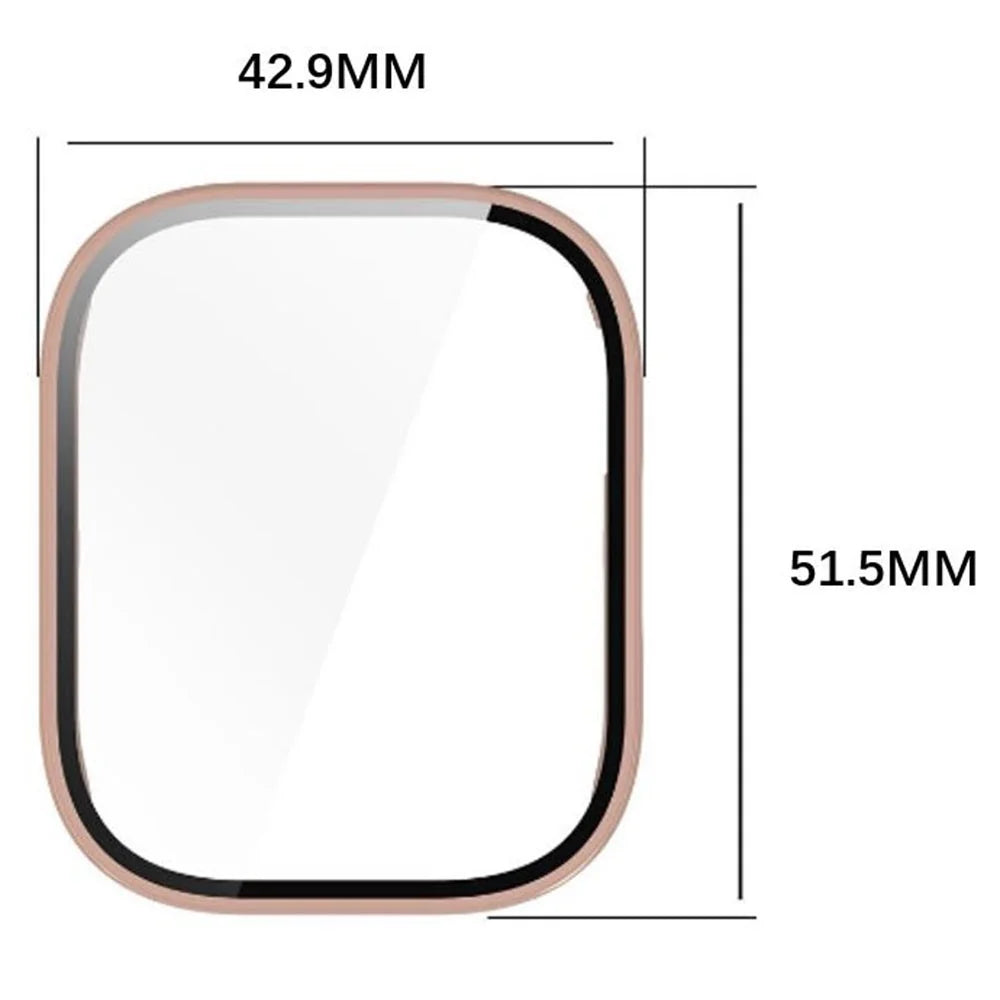 For Xiaomi Redmi Watch 5 Active Case Protective Hard PC Watch Cover with Tempered Glass Film - Pink - 7