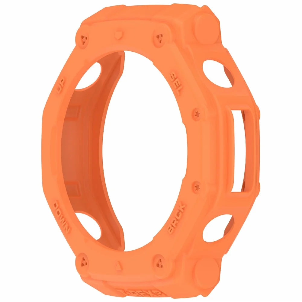 For Huami Amazfit T-Rex 3 TPU Watch Case Anti-Scratch Hollow Watch Frame Cover - Orange - 4