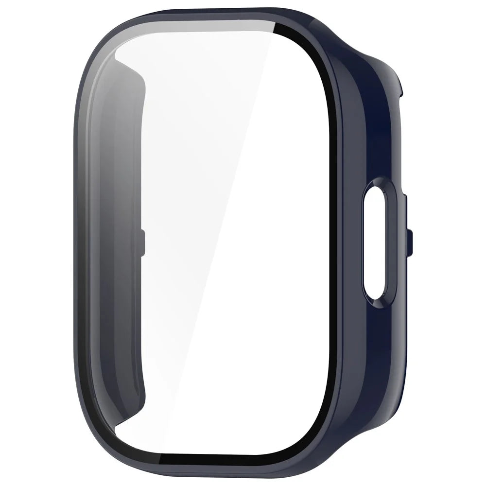 For Xiaomi Redmi Watch 5 Active PC Cover Watch Frame Case with Tempered Glass Screen Film - Dark Blue - 2