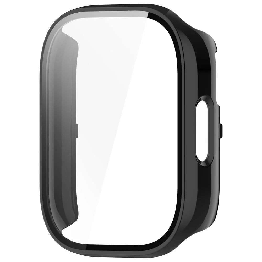 For Xiaomi Redmi Watch 5 Lite PC Cover Watch Frame Case with Tempered Glass Screen Film - Black - 2