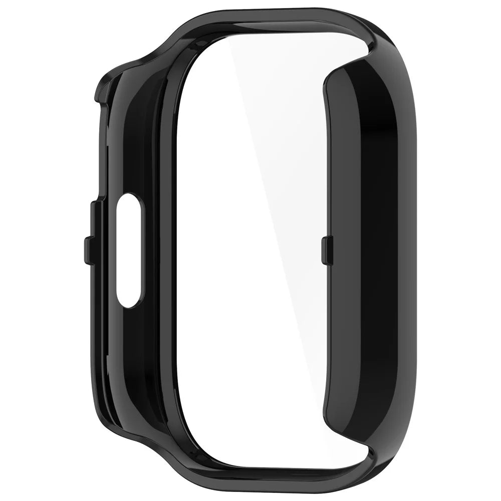 For Xiaomi Redmi Watch 5 Lite PC Cover Watch Frame Case with Tempered Glass Screen Film - Black - 3
