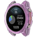 For Garmin Fenix 8 47mm TPU Case Drop-Proof Half Guard Watch Case Cover - Transparent Purple - 4