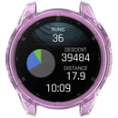 For Garmin Fenix 8 47mm TPU Case Drop-Proof Half Guard Watch Case Cover - Transparent Purple - 6
