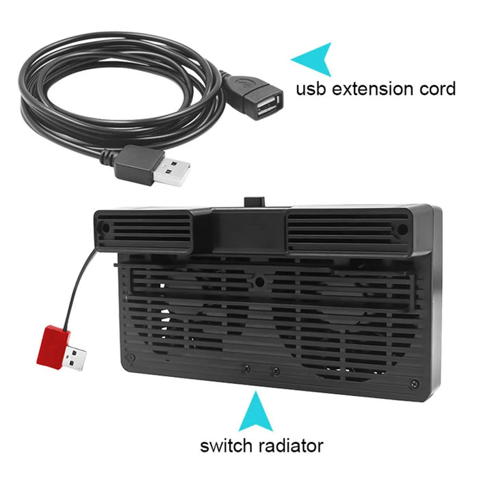 DATA FROG Game Console Radiator Base with Dual Cooling Fans for Nintendo Switch  /  Switch Lite Console - 7