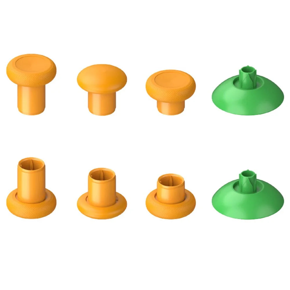 DATA FROG 3 Pairs Thumbstick for Xbox One Elite / One S / Series X / Series S / Sony PlayStation 4 Controller Replacement Rocker with Base - Yellow / Green Base - 1