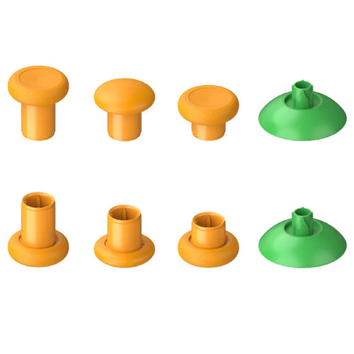 DATA FROG 3 Pairs Thumbstick for Xbox One Elite / One S / Series X / Series S / Sony PlayStation 4 Controller Replacement Rocker with Base - Yellow / Green Base - 1