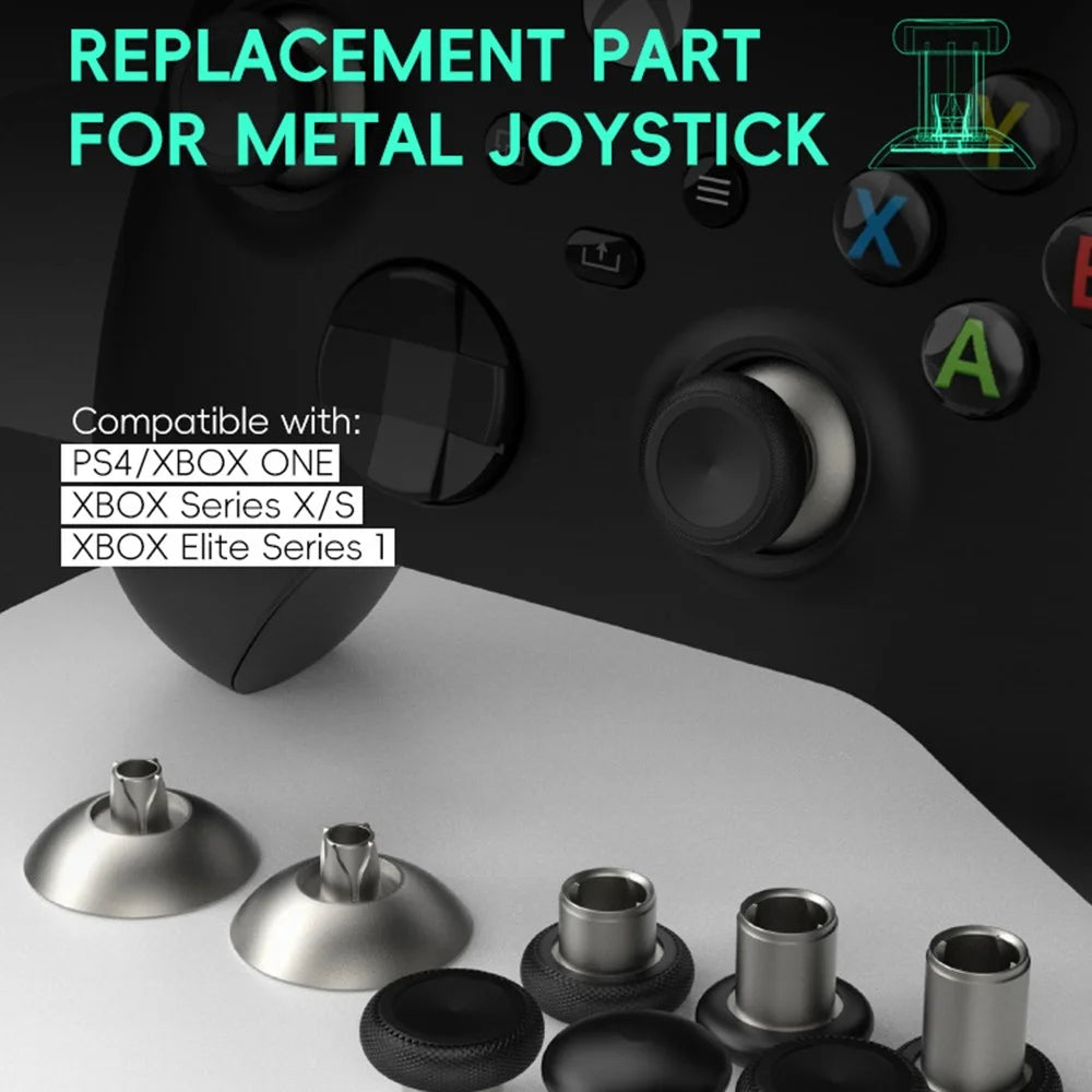 DATA FROG 3 Pairs Thumbstick for Xbox One Elite / One S / Series X / Series S / Sony PlayStation 4 Controller Replacement Rocker with Base - Yellow / Green Base - 3