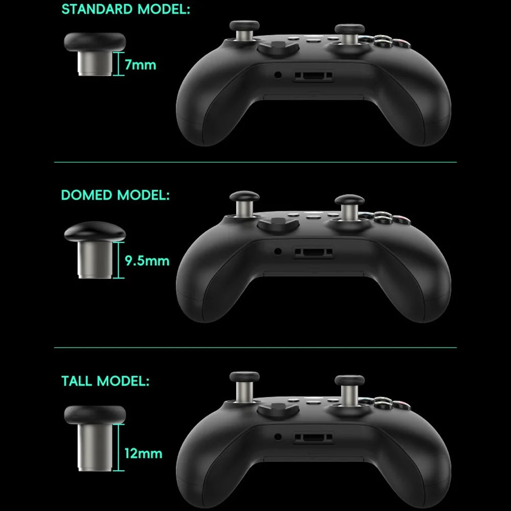 DATA FROG 3 Pairs Thumbstick for Xbox One Elite / One S / Series X / Series S / Sony PlayStation 4 Controller Replacement Rocker with Base - Yellow / Green Base - 6