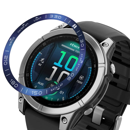 For Garmin Fenix 8 51mm Bezel Ring Metal Bezel Styling Watch Dial Circle - Blue / White Letter - 1