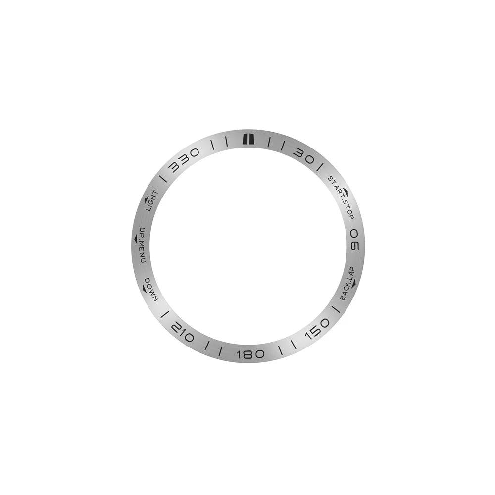 For Garmin Fenix 8 51mm Bezel Ring Metal Bezel Styling Watch Dial Circle, Silver / Black Letter - 2