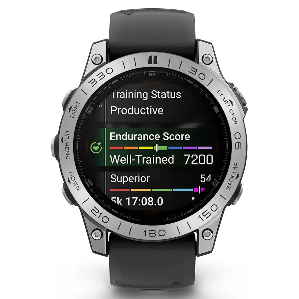 For Garmin Fenix 8 51mm Bezel Ring Metal Bezel Styling Watch Dial Circle, Silver / Black Letter - 3