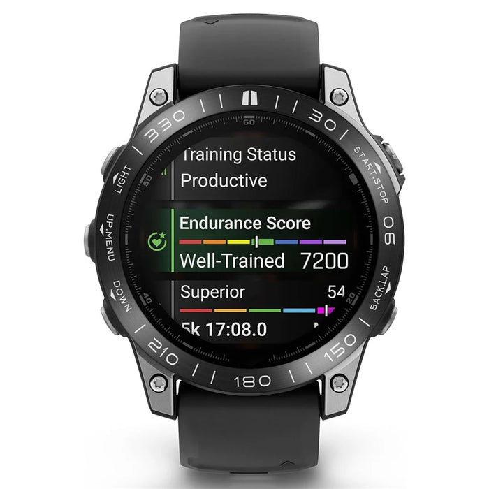 For Garmin Fenix 8 47mm Bezel Ring Metal Bezel Styling Watch Dial Circle - Black / White Letter - 3