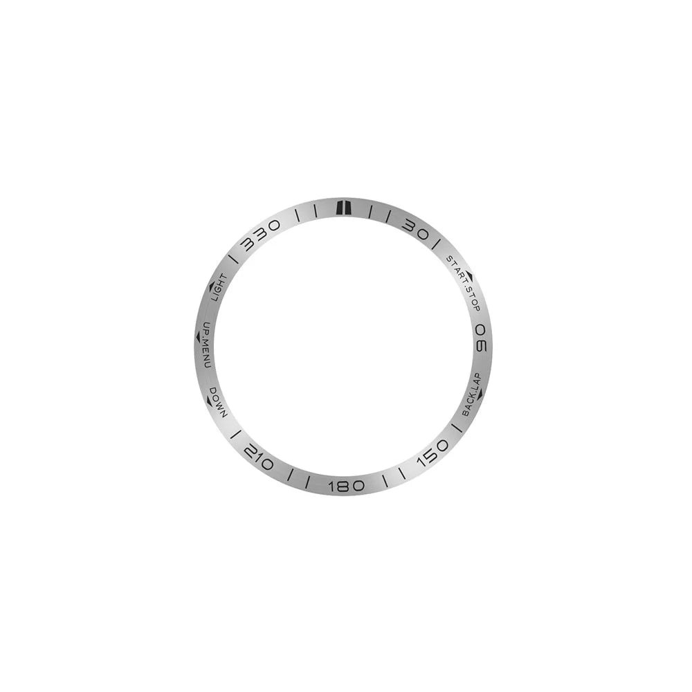For Garmin Fenix 8 47mm Bezel Ring Metal Bezel Styling Watch Dial Circle, Silver / Black Letter - 2