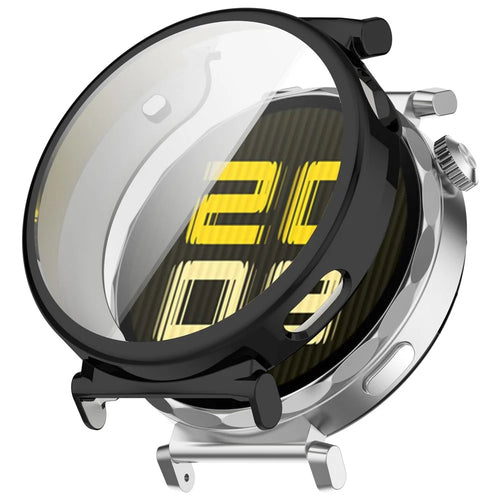 For Huawei Watch GT 5 Pro 42mm Watch Case Full Coverage Flexible TPU Electroplating Cover - Black - 1
