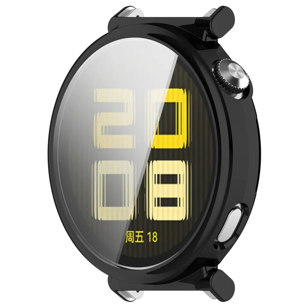 For Huawei Watch GT 5 Pro 42mm Watch Case Full Coverage Flexible TPU Electroplating Cover - Black - 5