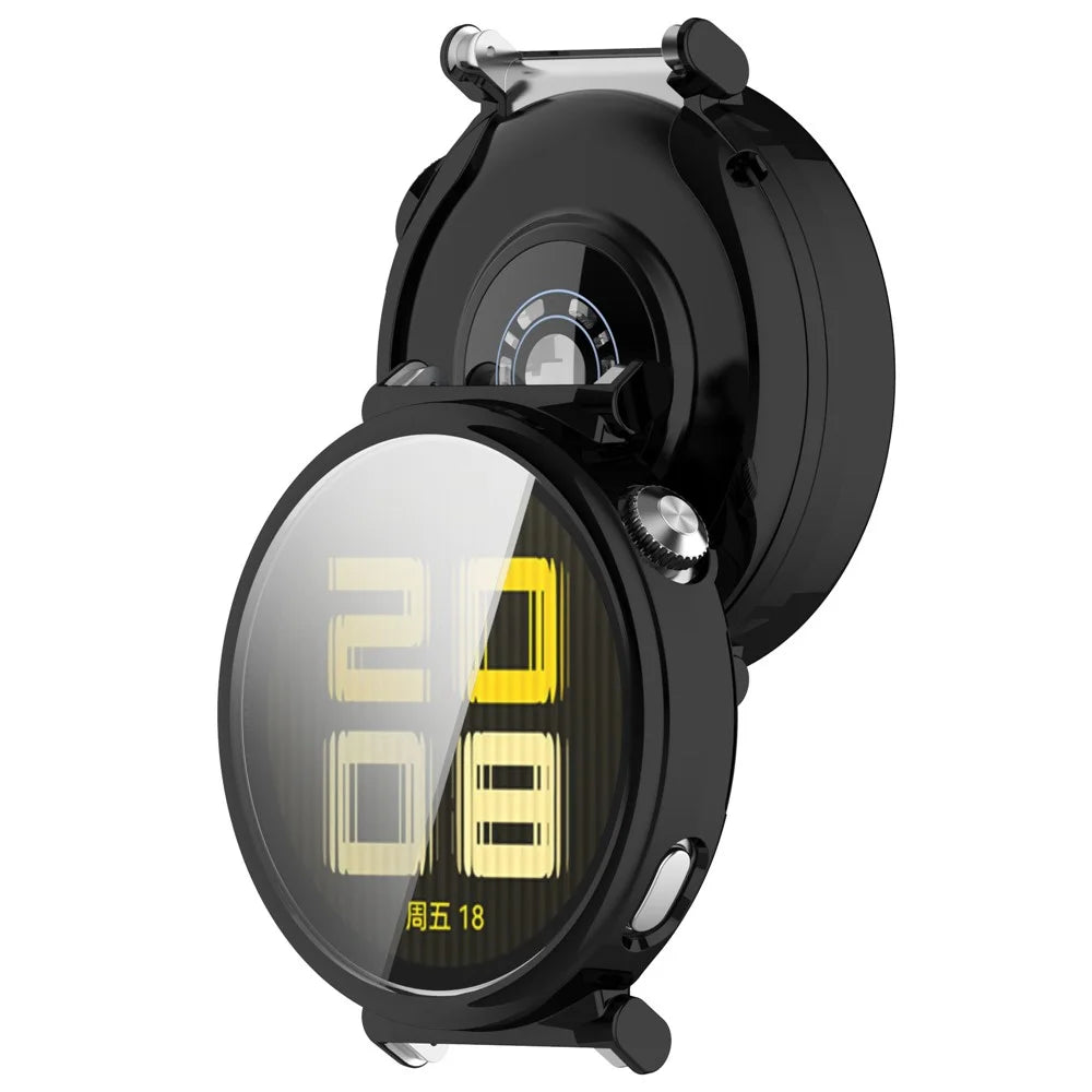 For Huawei Watch GT 5 Pro 42mm Watch Case Full Coverage Flexible TPU Electroplating Cover - Black - 6