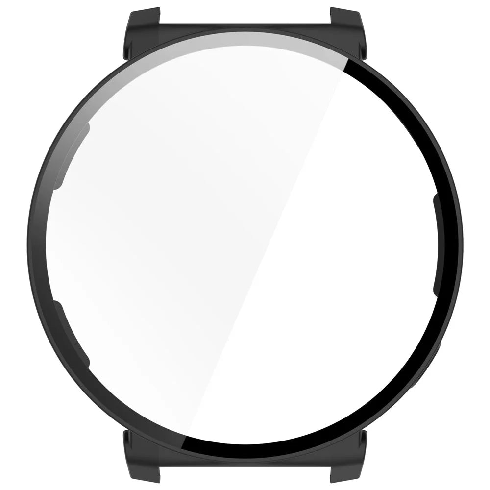 For Huawei Watch GT 5 Pro 42mm PC Cover Watch Frame Case with Tempered Glass Screen Film - Matte Black - 3