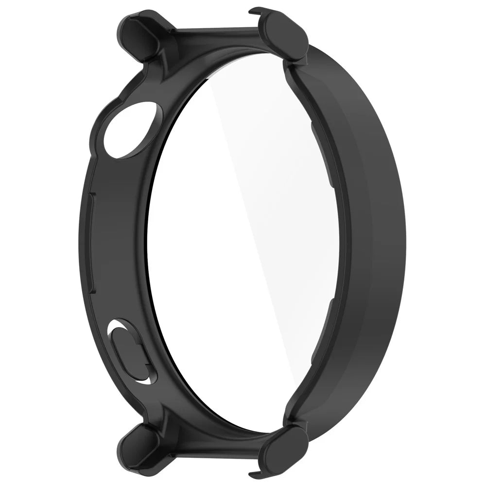 For Huawei Watch GT 5 Pro 42mm PC Cover Watch Frame Case with Tempered Glass Screen Film - Matte Black - 4