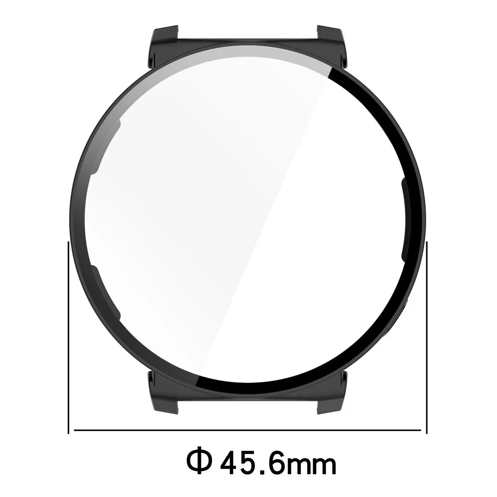 For Huawei Watch GT 5 Pro 42mm PC Cover Watch Frame Case with Tempered Glass Screen Film - Matte Black - 7
