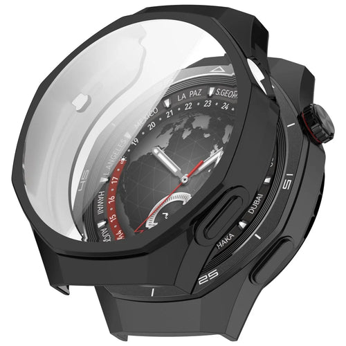 For Huawei Watch GT 5 Pro 46mm Watch Case Full Coverage Flexible TPU Electroplating Cover - Black - 1