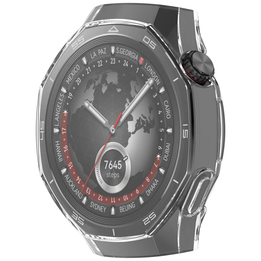 For Huawei Watch GT 5 Pro 46mm Watch Case Full Coverage Flexible TPU Protective Cover, Transparent - 5