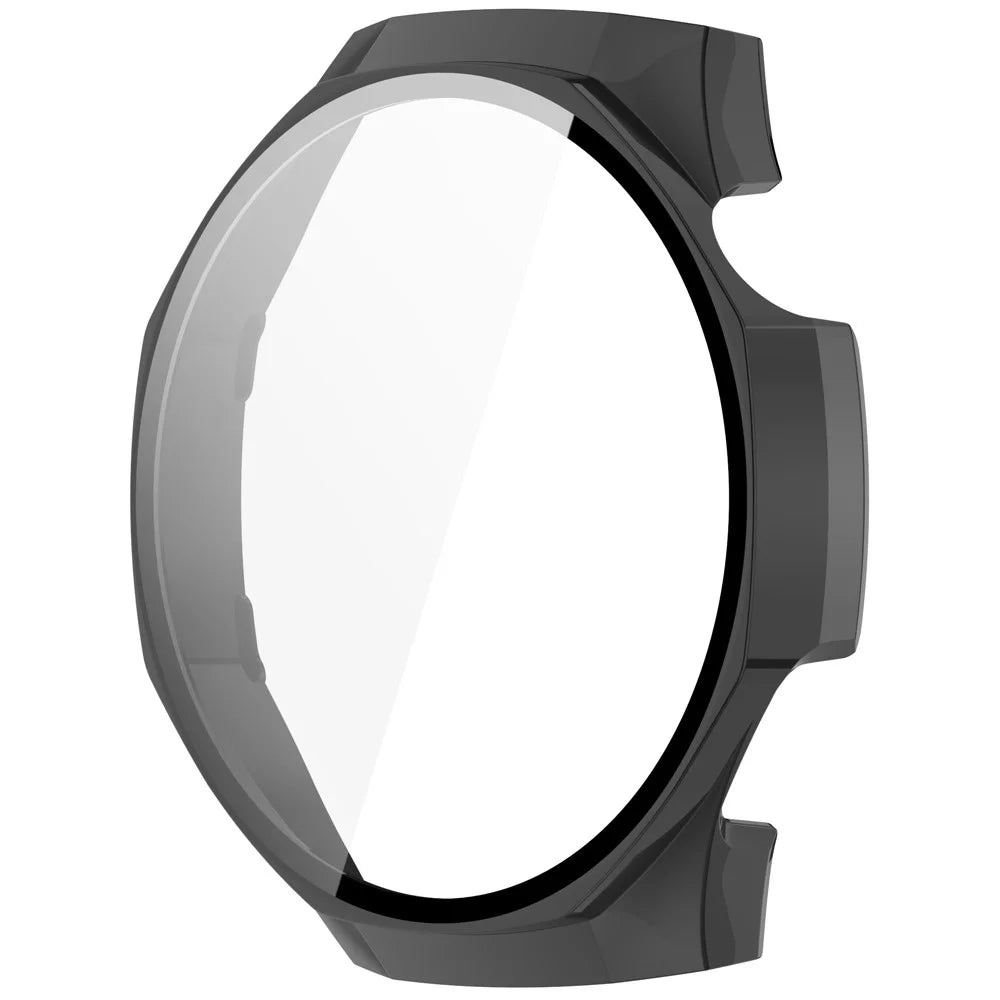 For Huawei Watch GT 5 Pro 46mm PC Cover Watch Case Cover with Tempered Glass Screen Film - Black - 2