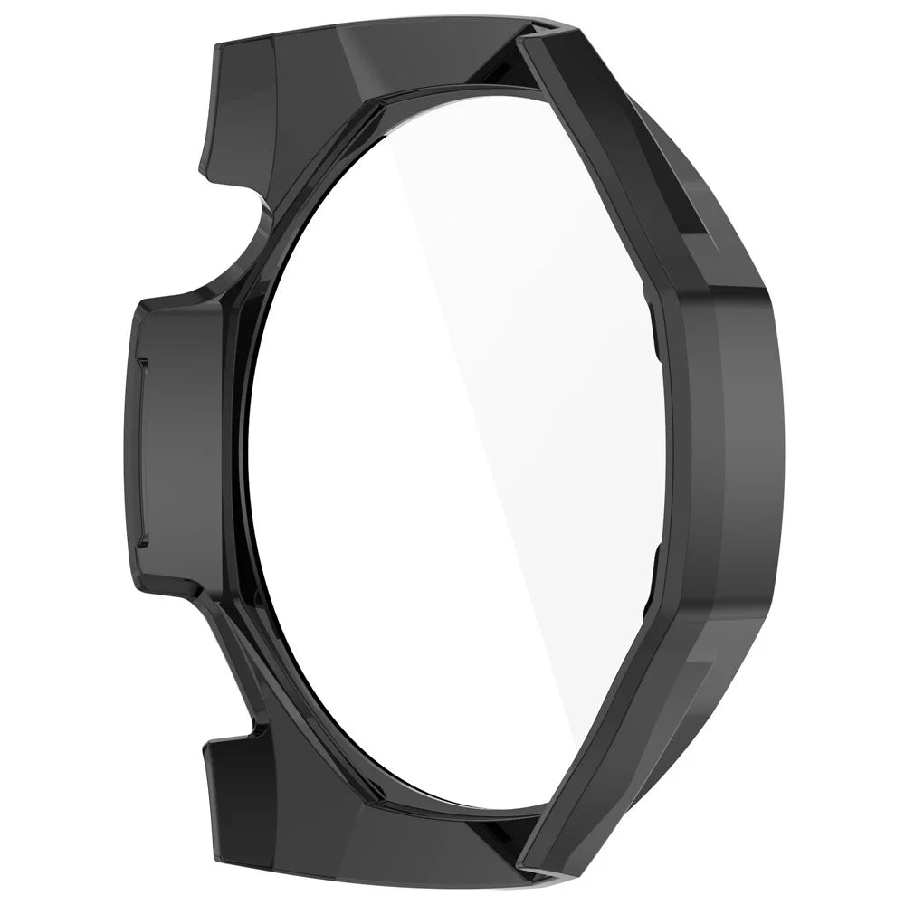 For Huawei Watch GT 5 Pro 46mm PC Cover Watch Case Cover with Tempered Glass Screen Film - Black - 3