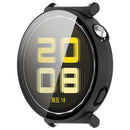 For Huawei Watch GT 5 41mm Matte PC Cover Watch Frame Case with Tempered Glass Screen Film - Black - 5