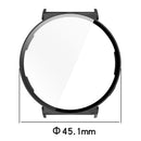 For Huawei Watch GT 5 41mm Matte PC Cover Watch Frame Case with Tempered Glass Screen Film - Black - 7