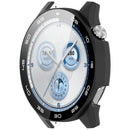 For Huawei Watch GT 5 46mm PC Cover Watch Frame Case with Tempered Glass Screen Film (Bezel Markings Version) - Black - 5