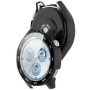 For Huawei Watch GT 5 46mm PC Cover Watch Frame Case with Tempered Glass Screen Film (Bezel Markings Version) - Black - 6